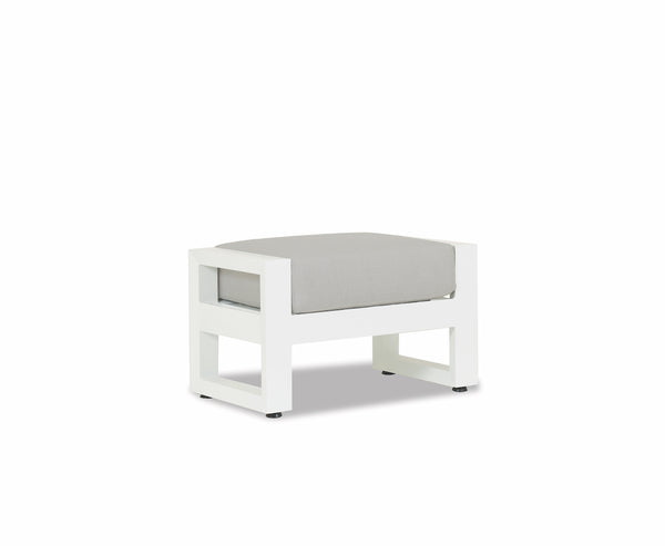 Safavieh Newport Ottoman In Cast Silver No Welt - Frost | Sunset West - SW4801-OTT-SLV-STKIT