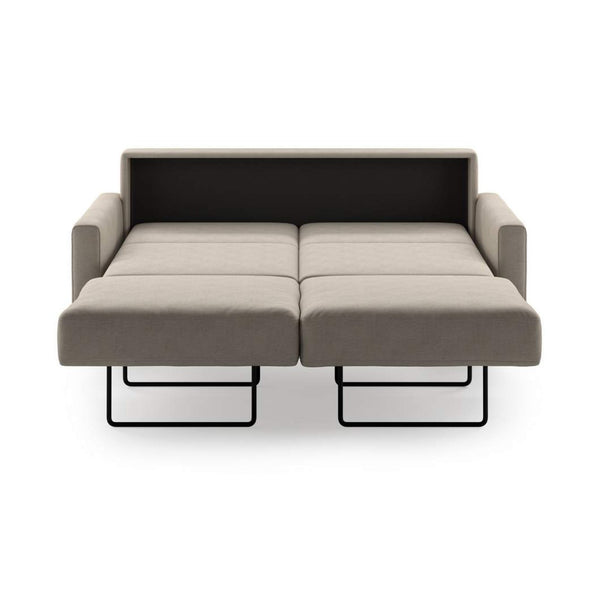 Safavieh Nico Full XL Loveseat Sleeper - Cloud 09 - 104/9 Smoked Birch | Luonto Furniture - NICO-BNT-CLOU/09-104/9-SMB