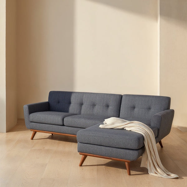 Safavieh Nicolettie Linen Sectional Sofa | Safavieh Couture - DUP1008