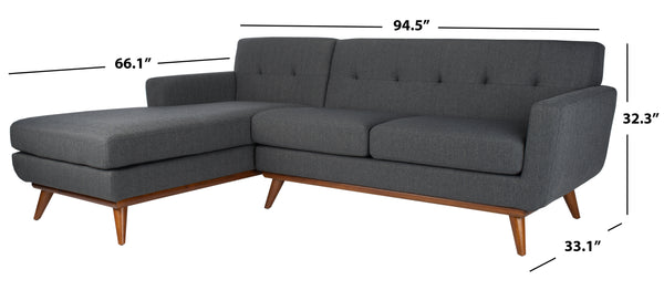 Safavieh Nicolettie Linen Sectional Sofa | Safavieh Couture - DUP1008