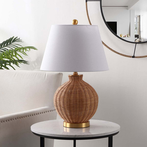 Safavieh Nobuo 23 Inch Rattan/Iron Table Lamp | Safavieh - TBL4466