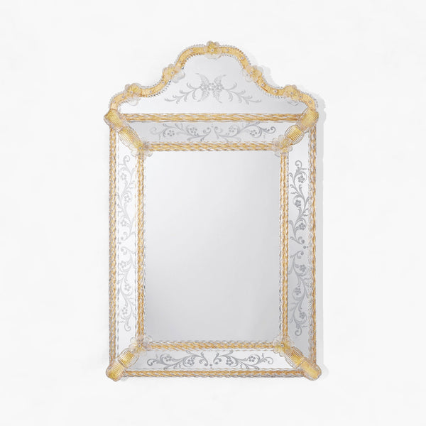 safavieh NOLA Gold Murano Glass Mirror | Decorative Crafts