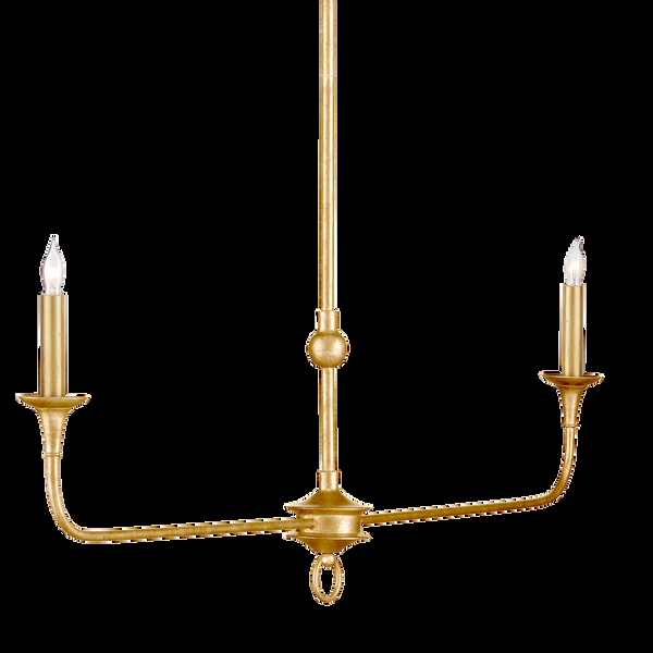 Safavieh Nottaway Linear Gold Chandelier | Currey & Co - 9000-1256