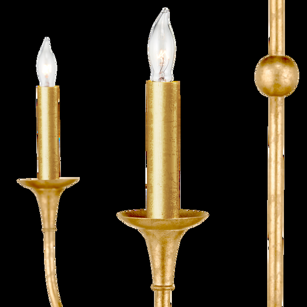 Safavieh Nottaway Two-Tier Gold Chandelier | Currey & Co - 9000-1254