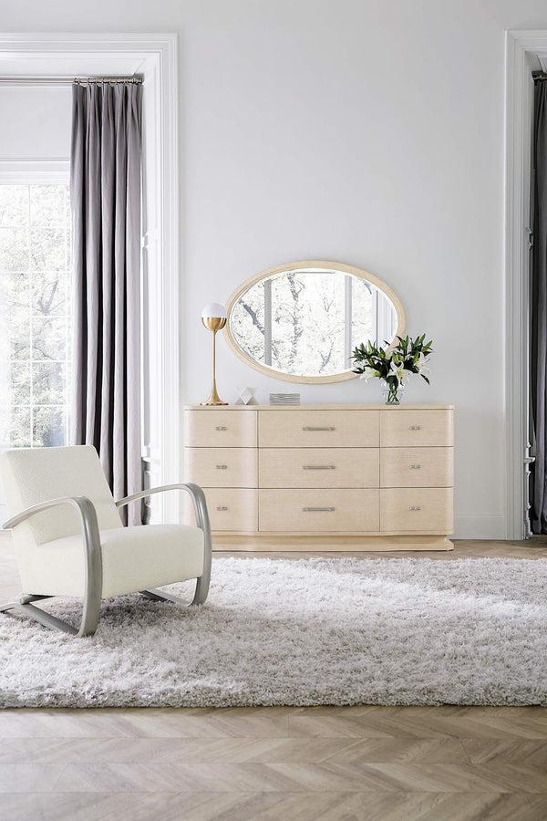Safavieh Nouveau Chic Oval Mirror - Light Wood | Hooker Furniture - 6500-90009-80