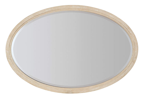 safavieh Nouveau Chic Oval Mirror - Light Wood | Hooker Furniture - 6500-90009-80