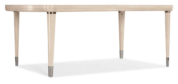 safavieh Nouveau Chic Rectangle Dining Table with 1-22in Leaf - Light Wood | Hooker Furniture - 6500-75200-80