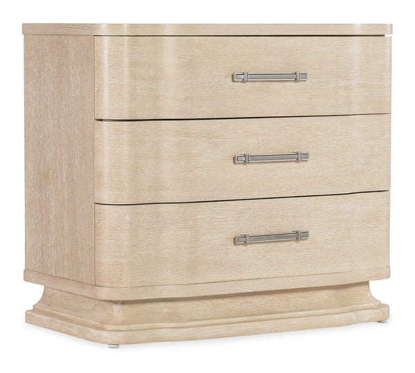 safavieh Nouveau Chic Three Drawer Nightstand - Light Wood | Hooker Furniture - 6500-90016-80
