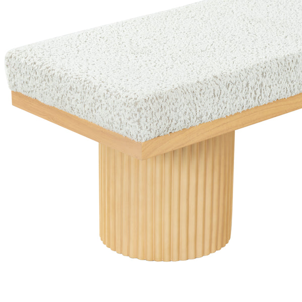 Safavieh Oneida Boucle Reeded Leg Bench | Safavieh Couture - SFV2215