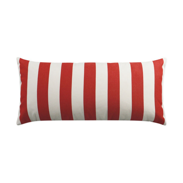 safavieh Outdoor Café Stripe Lumbar Pillow - Red | DV Kap