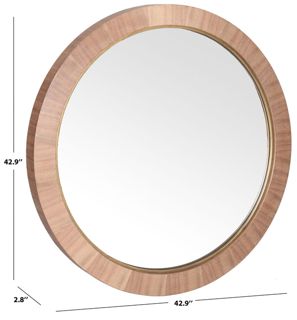 Safavieh Paulson Round Wood Mirror | Safavieh Couture - CMI4001