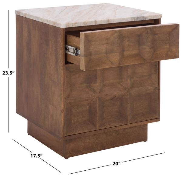 Safavieh Paxter Marble Top Nightstand | Safavieh Couture - SFV9758