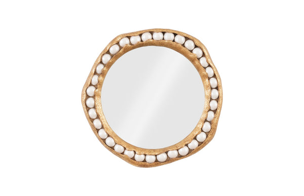 safavieh Pearl Mirror Gold Leaf Round | Phillips Collection - PH104148