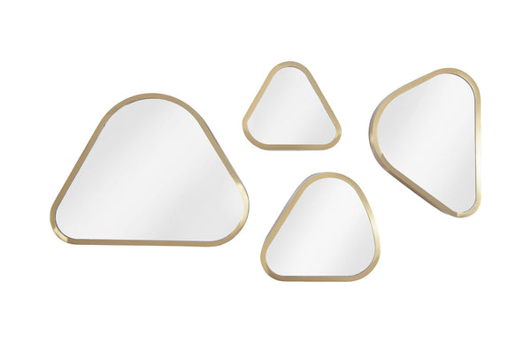safavieh Pebble Mirrors Set Of 4 Brushed Brass | Phillips Collection - CH97807