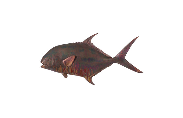 safavieh Permit Fish Wall Sculpture Resin Copper Patina Finish | Phillips Collection - PH99971