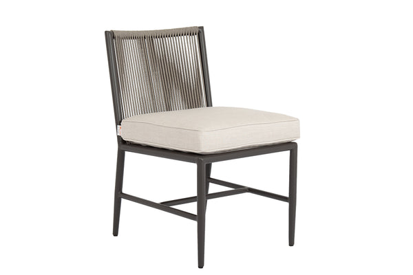 safavieh Pietra Armless Dining Chair in Echo Ash No Welt - Graphite | Sunset West - SW4601-1A-EASH-STKIT