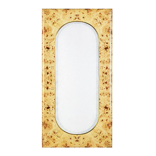 safavieh Portal Mirror - Natural Burl | Oliver Home - 1234-40