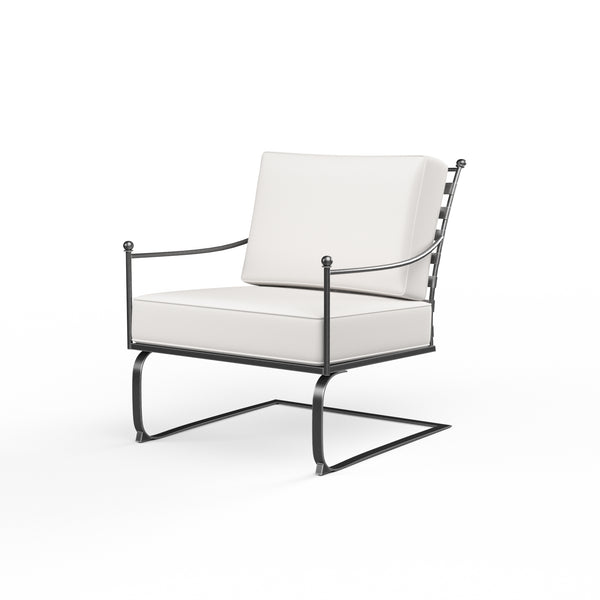 safavieh Provence Club Rocker in Canvas Flax w/ Self Welt - Pewter | Sunset West - SW3201-21R-FLX-STKIT