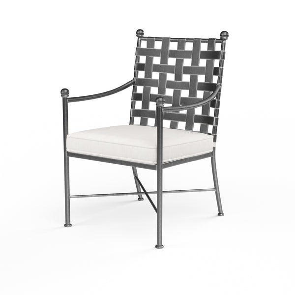 safavieh Provence Dining Chair in Canvas Flax w/ Self Welt - Pewter | Sunset West - SW3201-1-FLAX-STKIT