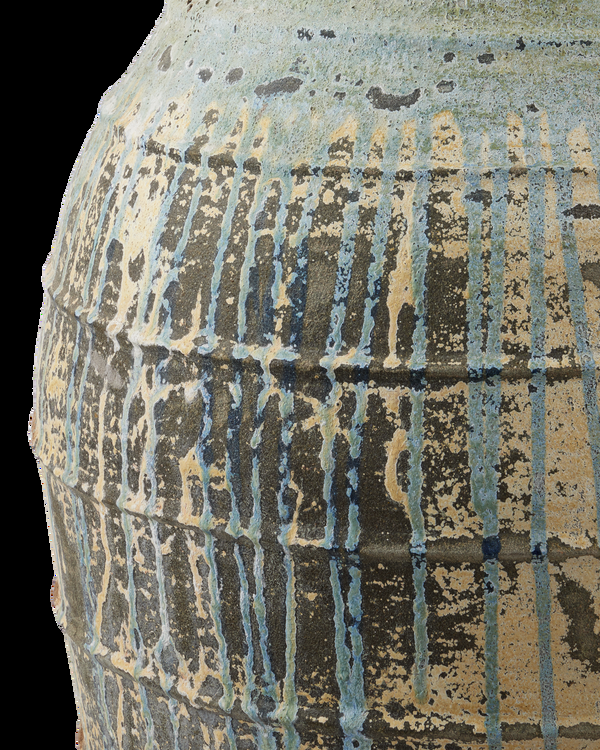 Safavieh Ragusa Large Antique Blue Drip Urn | Currey & Co - 2200-0062