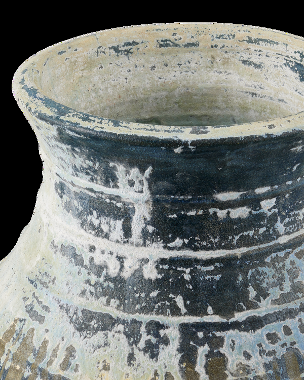 Safavieh Ragusa Large Antique Blue Drip Urn | Currey & Co - 2200-0062