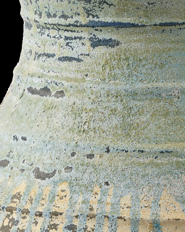 Safavieh Ragusa Large Antique Blue Drip Urn | Currey & Co - 2200-0062