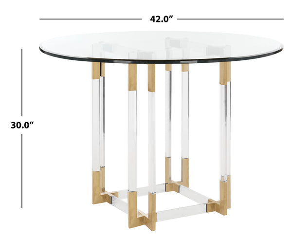 Safavieh Reiner Round Acrylic Dining Table | Safavieh Couture - DUP1006