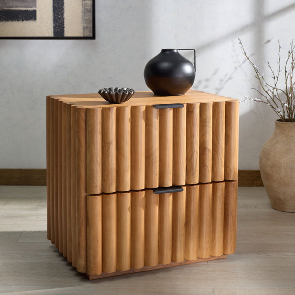 Safavieh Renata Fluted Wood Nightstand | Safavieh Couture - SFV5545