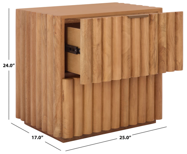 Safavieh Renata Fluted Wood Nightstand | Safavieh Couture - SFV5545