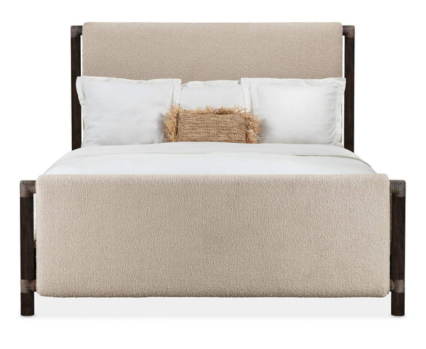 Safavieh Retreat King Upholstered Panel Bed - Beige | Hooker Furniture - 6950-90366-99