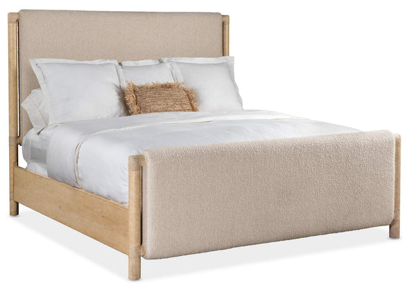 safavieh Retreat King Upholstered Panel Bed - Beige | Hooker Furniture - 6950-90366-80