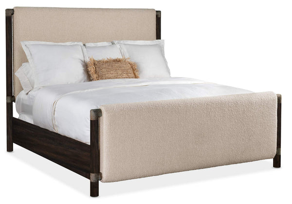 Safavieh Retreat Queen Upholstered Panel Bed - Beige | Hooker Furniture - 6950-90350-99