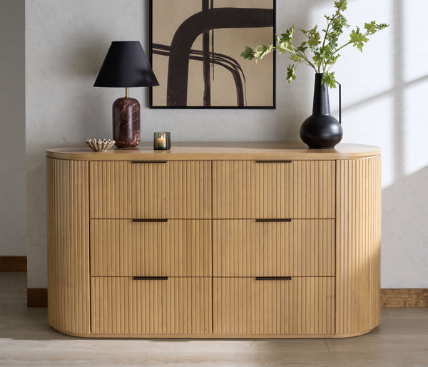 Safavieh Rikki Fluted 6 Drawer Dresser | Safavieh Couture - SFV4250