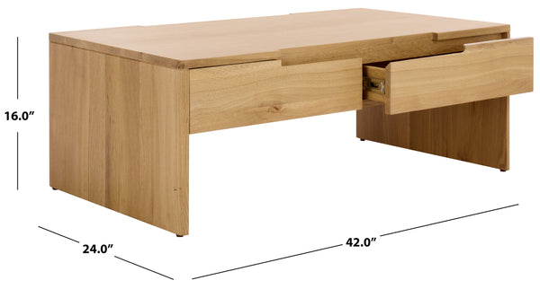 Safavieh Riverside Oak Wood Coffee Table | Safavieh Couture - SFV9761