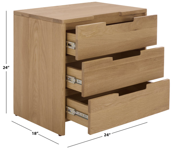 Safavieh Riverside Oak Wood Nightstand | Safavieh Couture - SFV9759