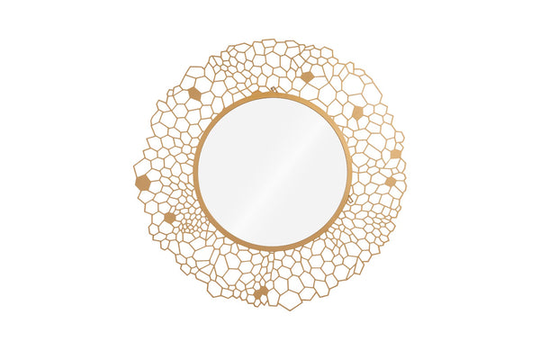 safavieh Round Honeycomb Mirror Brass | Phillips Collection - TH107115