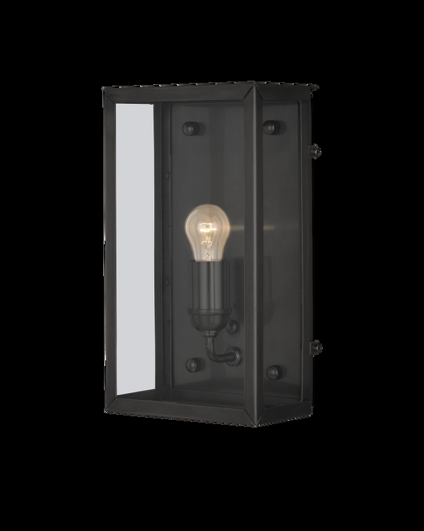 safavieh Royster Black Outdoor Wall Sconce | Currey & Co - 5500-0053
