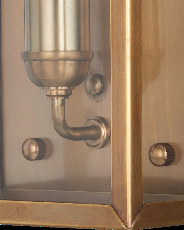 Safavieh Royster Brass Outdoor Wall Sconce | Currey & Co - 5500-0052