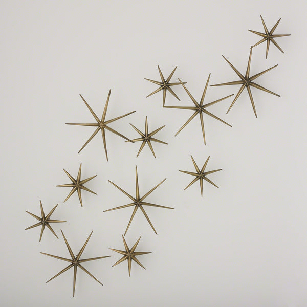 Safavieh S/12 Etoile Wall Decor-Brass | Global Views - D9.90040