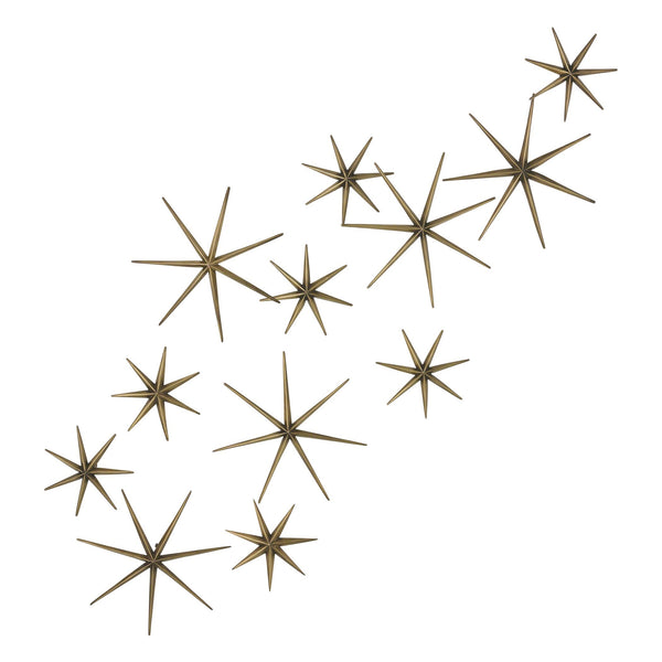 safavieh S/12 Etoile Wall Decor-Brass | Global Views - D9.90040
