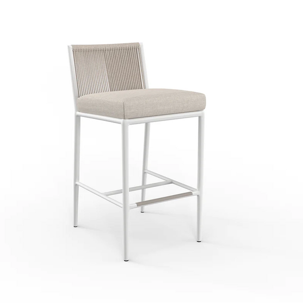 safavieh Sabbia Counterstool in Echo Ash No Welt - White | Sunset West - SW4901-7C-EASH-STKIT