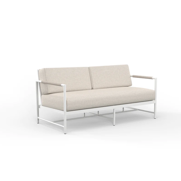 safavieh Sabbia Loveseat in Echo Ash No Welt - White | Sunset West - SW4901-22-EASH-STKIT