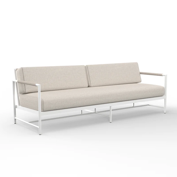 safavieh Sabbia Sofa in Echo Ash No Welt - White | Sunset West - SW4901-23-EASH-STKIT