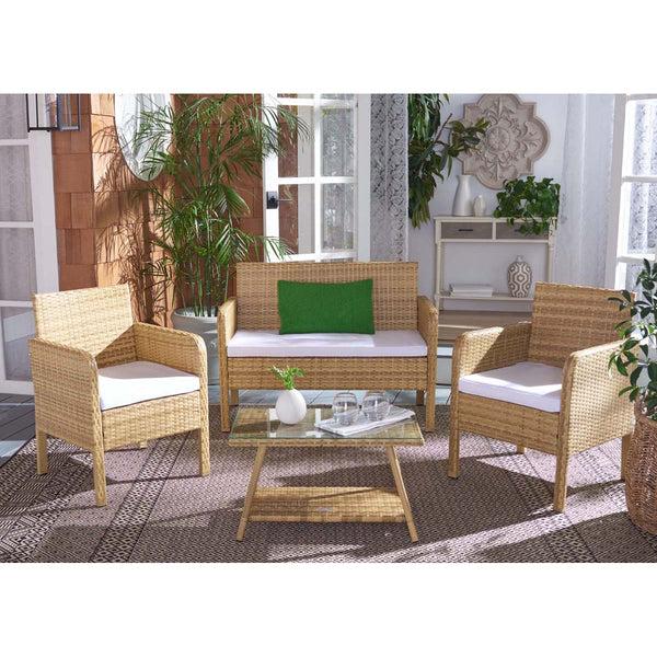 Safavieh Safavieh Aboka 4 Piece Living Set - Natural / White