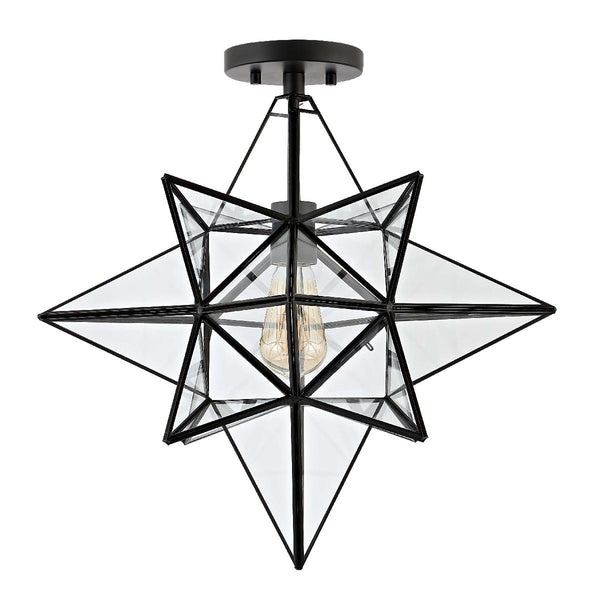 safavieh Safavieh Abrielle Flush Mount - Black/ Clear Mercury Glass