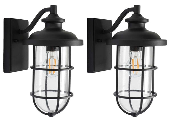safavieh Safavieh Adelle Outdoor Wall Sconce - Black (Set of 2)