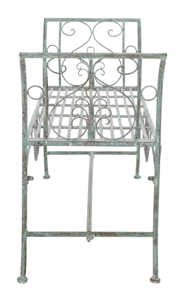 Safavieh Safavieh Adina Wrought Iron 51.25 Inch W Outdoor Garden Bench - Antique Green