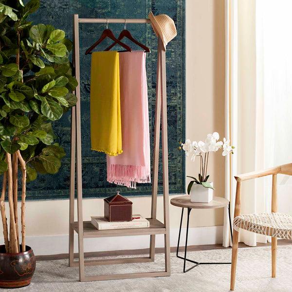 Safavieh Safavieh Afia 67'' Retro Mid Century Coat Rack - Light Oak