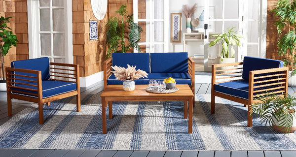Safavieh Safavieh Alda 4 Pc Living Set - Natural / Navy