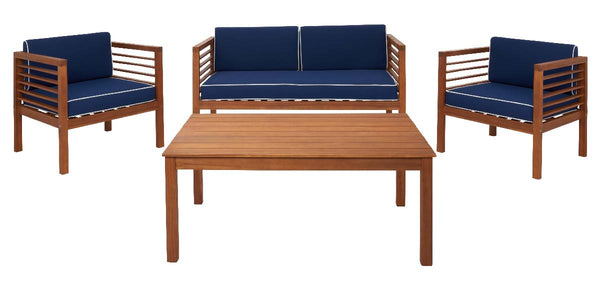 safavieh Safavieh Alda 4 Pc Living Set - Natural / Navy